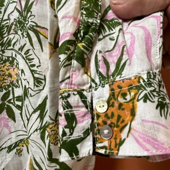 Rachel Zoe 100% Linen Women’s Shirt Button Down, Long Sleeve Sz L - Picture 7 of 8